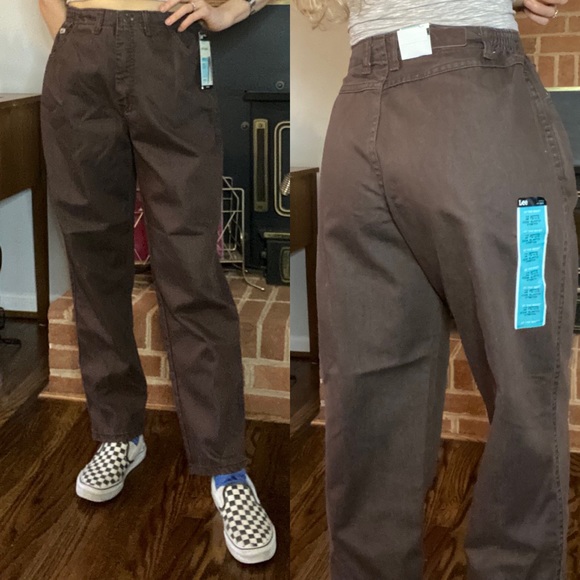 Vintage Denim - Vintage Deadstock 90s Lee Chocolate Tapered Relaxed Elastic Waist Jeans …